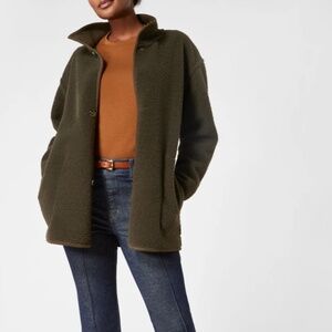 Spanx Reversible Suede Sherpa Green